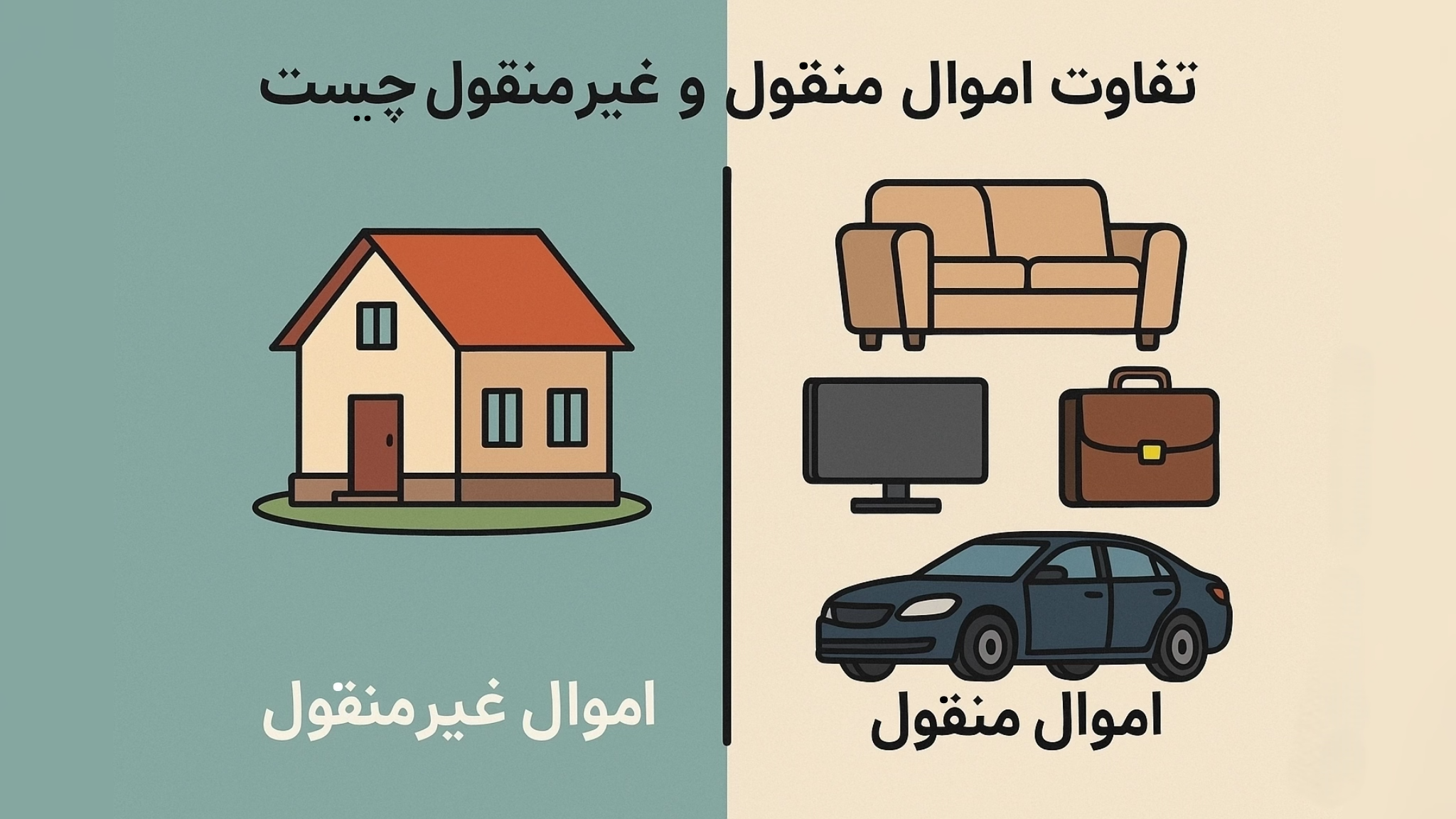 تفاوت اموال منقول و غیرمنقول چیست | تعریف کامل در حقوق ایران